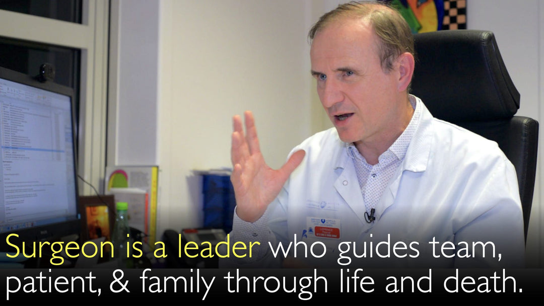 המנתח הוא מנהיג המנחה את הצוות הרפואי, המטופלים והמשפחות בתקופה קריטית בחיים. ואולי במוות. 2