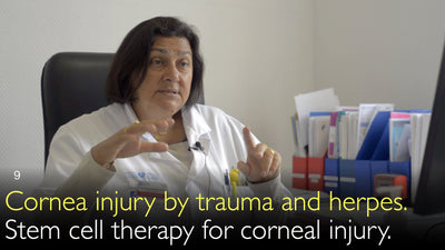 Cornea injury by trauma and herpes. Stem cell therapy for corneal injury. 9